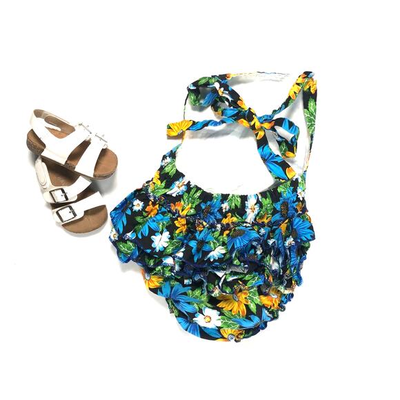 BABY GIRLS FLORAL ROMPER SIZE 6/12 - Picture 2 of 2